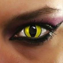 Neo Cosmo Black Border Yellow Crazy  Contact Lenses