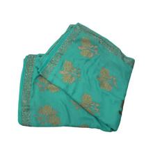 Green Printed Saree For Women