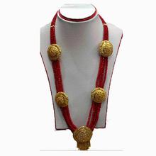 Red Crystal Long Chandra Haar Mala