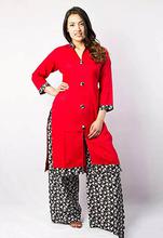 Rayon kurti with palazzo set