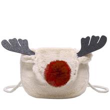 Korean Plush Toy Soft Cute Deer Cartoon Shoulder Bags 41001990