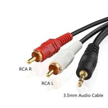 Gold Plated 3.5mm Male to 2 RCA Male Stereo Audio Cable