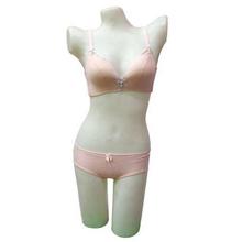 Pink Unwired Bra With Free Size Panty For Women