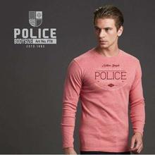 Police FT8 Bodysize Round Neck Full Sleeves T-Shirt  - Red