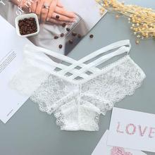 Sexy Panties Women Lace Low-rise Solid Sexy Briefs Female Underwear Pant Ladies Cross strap lace Lingerie Women G String Thong