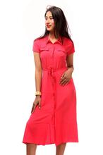 Bella Jones Short Sleeve Long Dress – Red