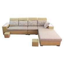 Sunrise Furniture HS-28 L-Shape Wooden Sectional Couch Sofa - Cream
