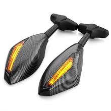 Side Mirrors with Indicator- Carbon Fiber