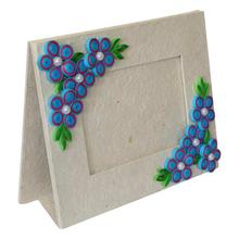 Paper Quilled Floral Designed Landscape Table Photo Frame