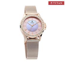 Titan Pink Dial Analog Watch For Women - 9798WM04