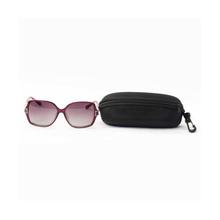 Polorized Square Maroon Frame Women Style Sunglasses