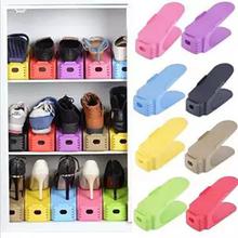 Wishpool Display Rack Shoes Organizer Space-Saving Plastic Storage Rack (Multicolour)