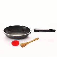 Classic 160mm Non Stick Tapper Fry Pan With Spatula + Rubber Scrubber