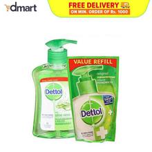 Dettol Liquid Hand Wash With Aloe Vera ,200ml With Refill Pack