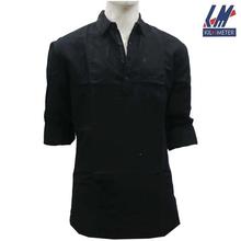 KILOMETER Black Buttoned Kurta Shirt For Men