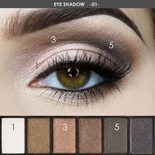 FOCALLURE 6 colors Shimmer eyeshadow palette earth colors