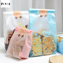 25 pcs/lot cute rabbit adhesive bag cookies diy Gift Bags for