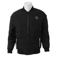 Black Solid Bomber Jacket For Men