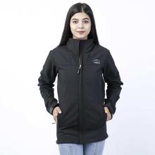 FiBRO Black Solid Waterproof Jacket For Women