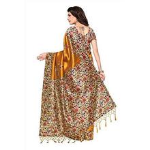 SALE- Printed Tassar Silk Saree With Blouse Piece