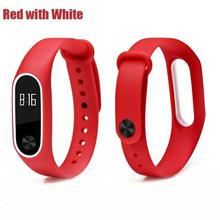 BOORUI Double color mi band 2 accessories pulseira miband 2 strap replacement silicone wriststrap for xiaomi mi2 smart bracelet