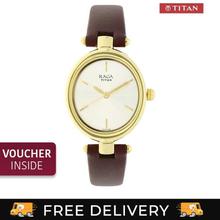 Titan 2575YM01 Raga Viva Leather Strap Analog Watch for Women