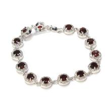 Stone Studded Sterling Silver (92.5% Silver) Bracelet For Women - 18.4 gm