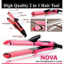 Nova 2 In 1 Professional Hair Curler & Hair Straightener