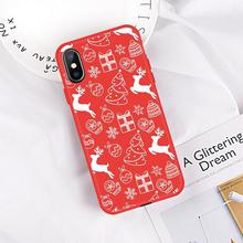 Christmas Tree Santa Claus Pattern Phone Case For iPhone Xs Max Xr Silicone TPU Case  For iPhone 6 6s 7 8 Plus X Back Cover Capa