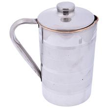 Navisha Inner Copper & Outer Steel Jug - (1 Litres)