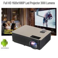 Smart Android 6.0 WIFI LED Projector Full HD 1920x1080p 3000 Lumens, HDMI AV VGA USB input