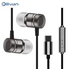 OLLIVAN USB Type-C In Ear earphone with microphone metal