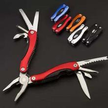 9 in 1 Multi Function Outdoor Survival Utility Tool Kit Sharp Knife With Pliers
