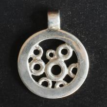 Round Sterling Silver Pendant (92.5% Silver) For Women - 4.4G - Pbk-Ccr