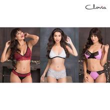 Clovia Combo Of 3 Non-Padded Lingerie Set For Women - Maroon/White/Purple