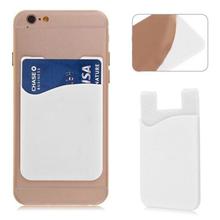 Durable Silicone Phone Holder Case Credit Card Cash Pouch Adhesive Back Cover Universal For Smart Cell Phone Adhesive Sticker