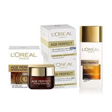 L'Oreal Combo Of Age Perfect Skin Care Essentials (Day & Night Cream, Eye Cream, Cleansing Milk) - Set Of 4