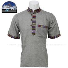 Grey Half Sleeve Bhutani Kurta Shirt For Men