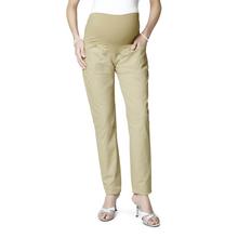 Nine Maternity Smart Comfort Fit Trouser In Beige-(TRSOF14-3146)