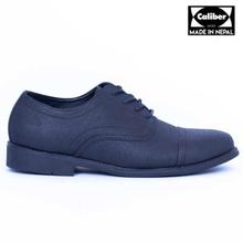 Caliber Shoes Black Lace Up Formal Shoes For Men - ( 518 O )