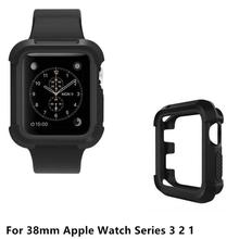 Black 38mm Rugged Shock Proof Scratch Case For Apple Watch Series 3/2/1