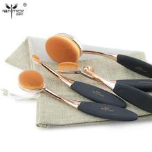 5pcs Oval Makeup Brush Professional Foundation Makeup Brush Set