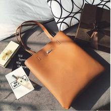 Brown Vintage PU Leather Medium Capacity Office Handbag For Women