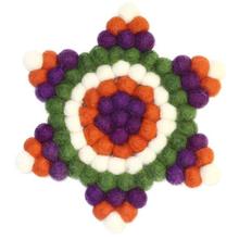 Multicolored Circle Wool Tea Coaster