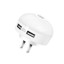 USAMS Mini Night Light Phone Charger Dual USB Charger