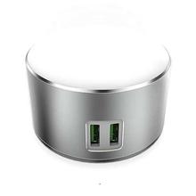 LDNIO 2 in 1 LED Light Touch Lamp With Dual USB Ports Charger - Silver