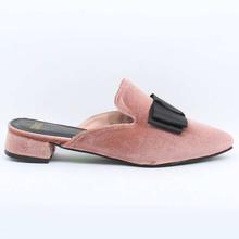 DMK 036053 Open Back Bow Design Mules For Women - Pink