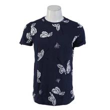 Flower Printed Curve Shape T-shirt