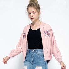 Baby Pink Floral Bomber Jacket