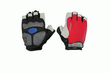 Men's Half Finger Gym Gloves - Red/Grey